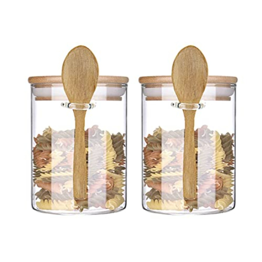 Glass Jar Containers with Bamb – Food Storage With Scoop recenzja i cena