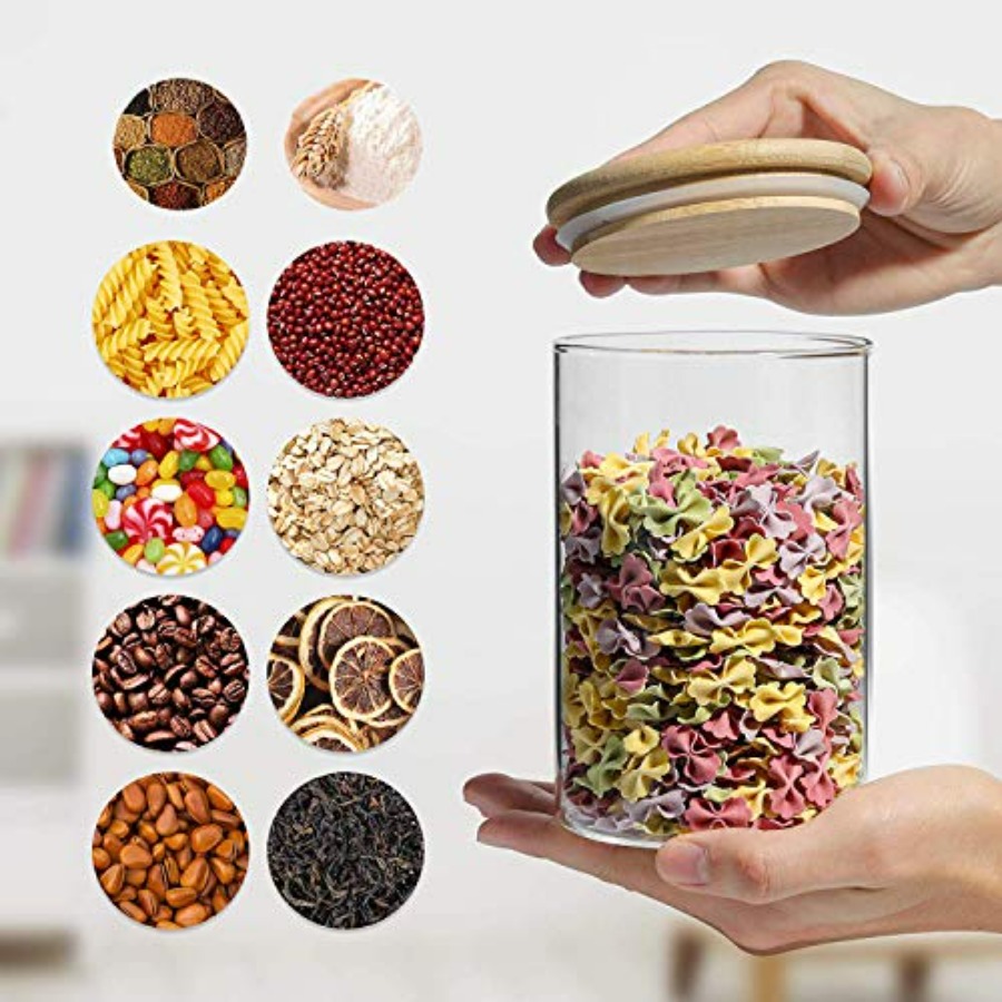 Glass Jar Containers with Bamb – Food Storage With Scoop recenzja i cena