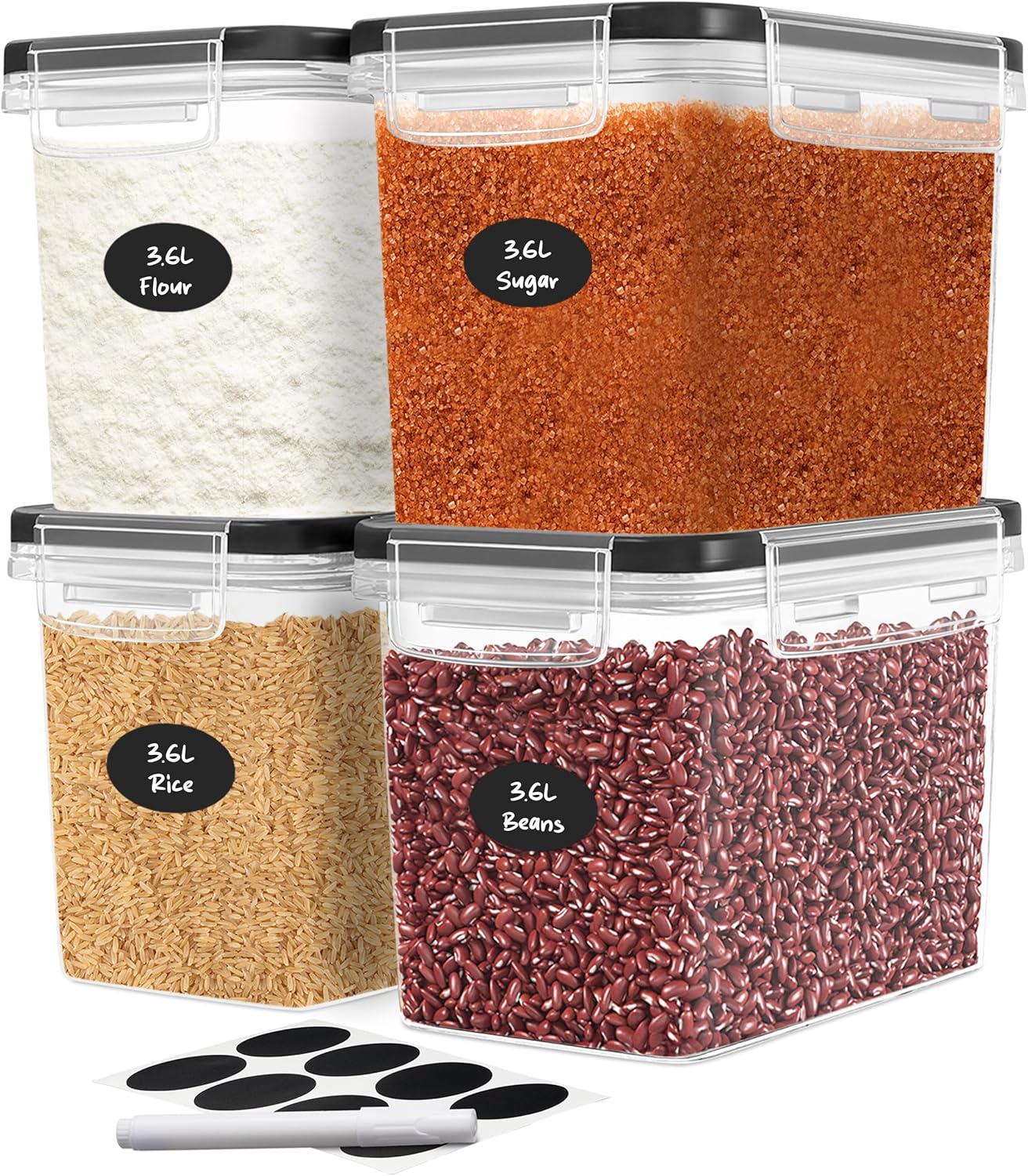 Flour Sugar Storage Containers – Set Food Storage recenzja i cena