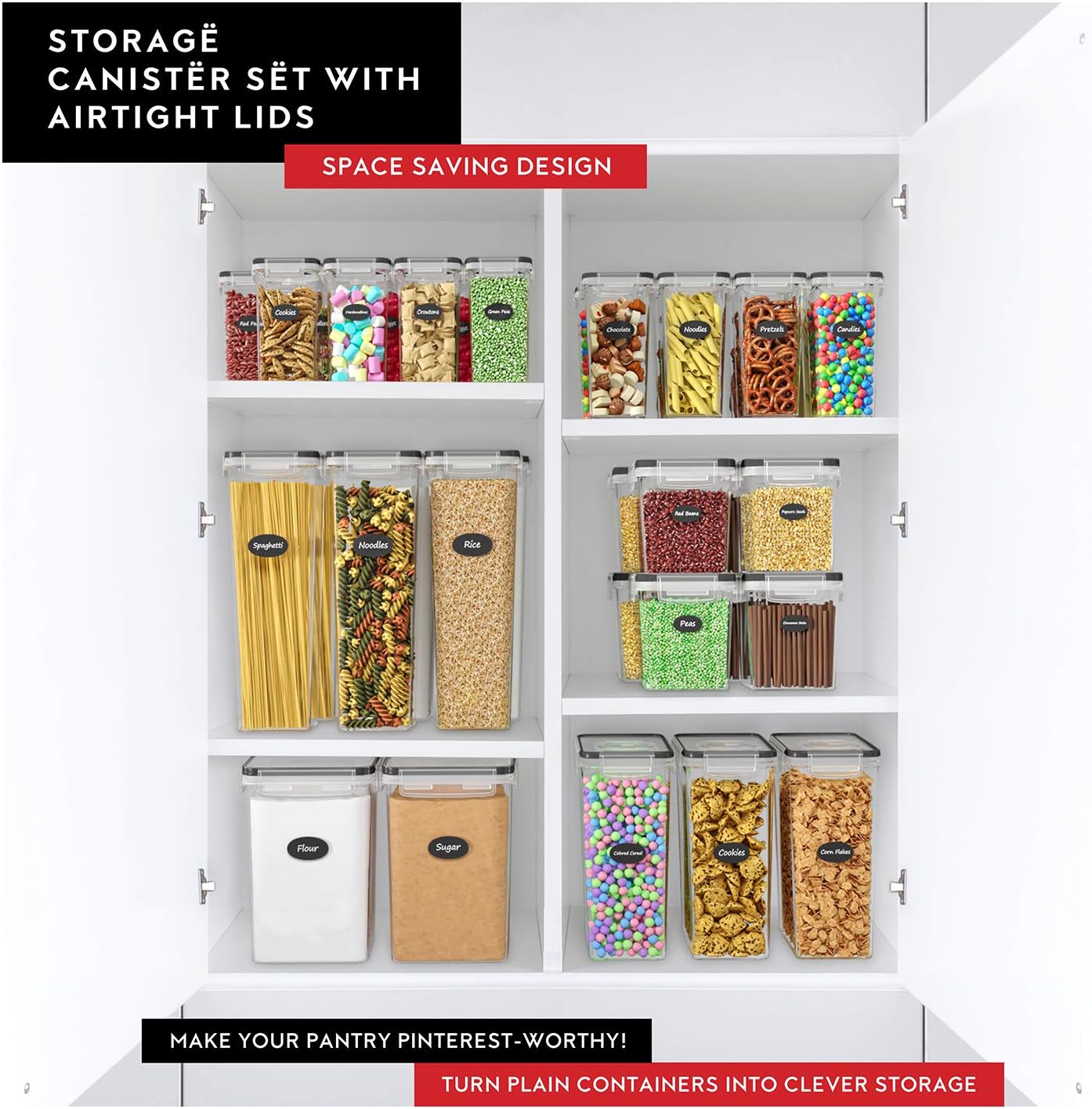 Flour Sugar Storage Containers – Set Food Storage recenzja i cena